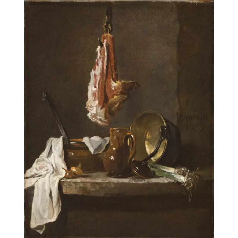 Natura morta con una costola di manzo - Jean Siméon Chardin