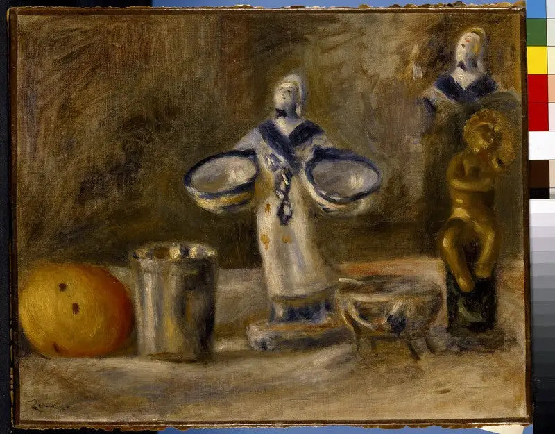 Natura morta con una figura in ceramica - Pierre-Auguste Renoir