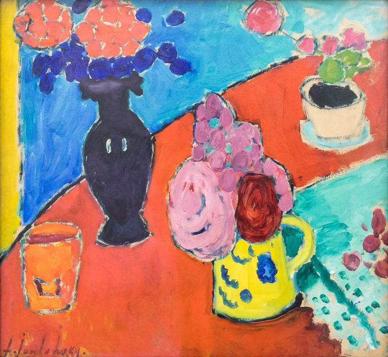 Natura morta con vaso e brocca - Alexej von Jawlensky