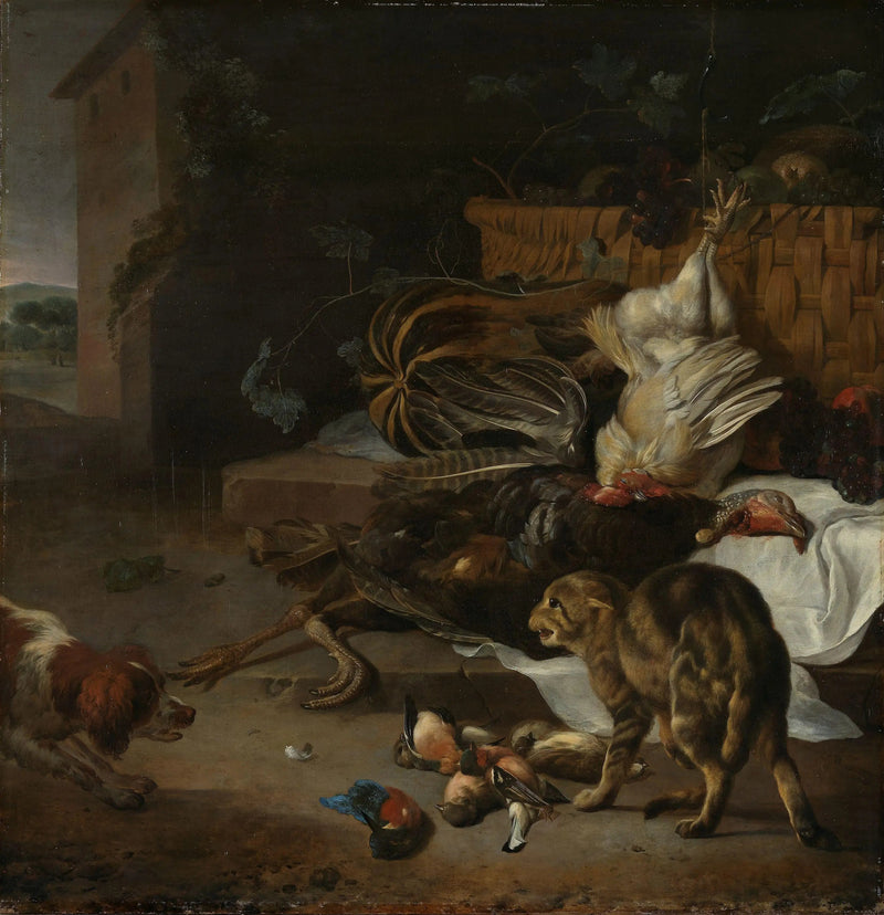 Natura morta con pollame e frutta - Melchior de Hondecoeter