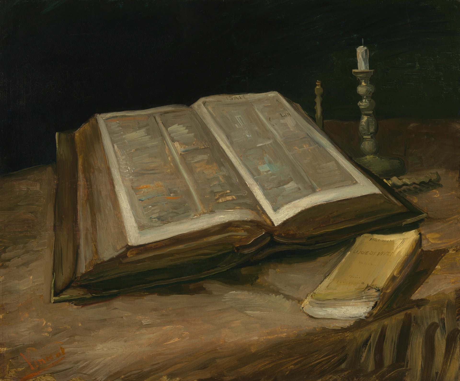 Nature morte à la Bible F117 JH946 — Vincent van Gogh