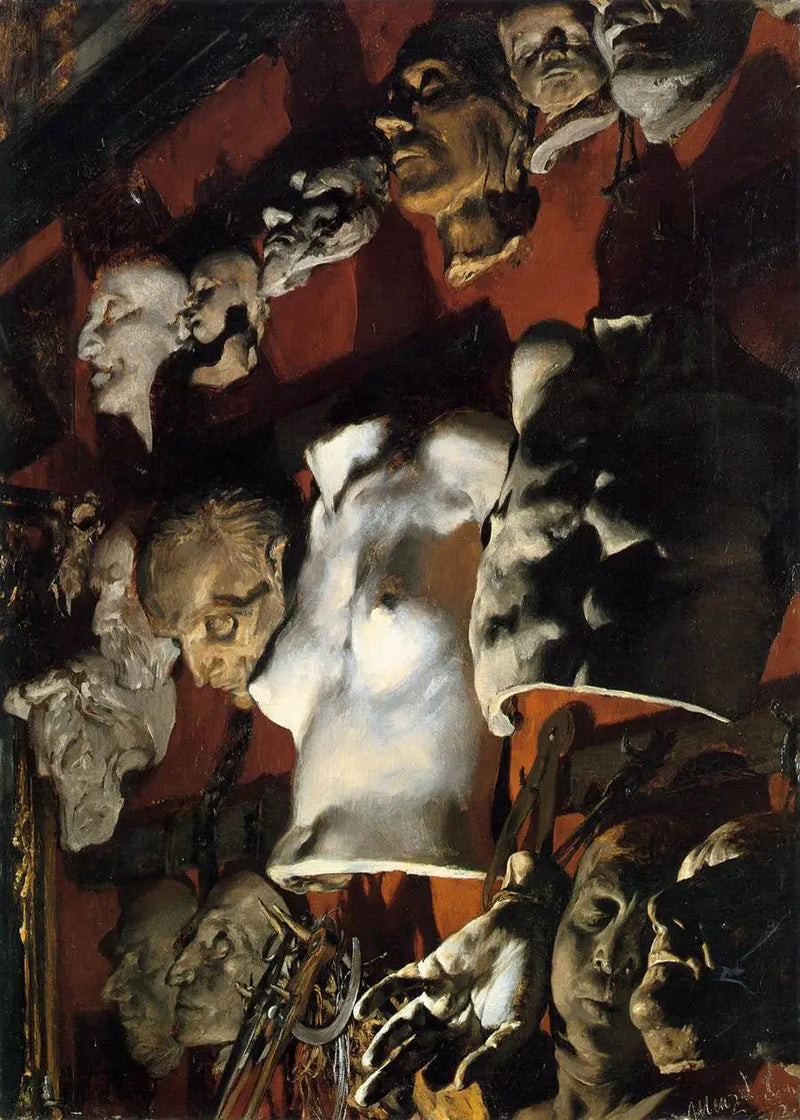 natura morta d'atelier - Adolph von Menzel