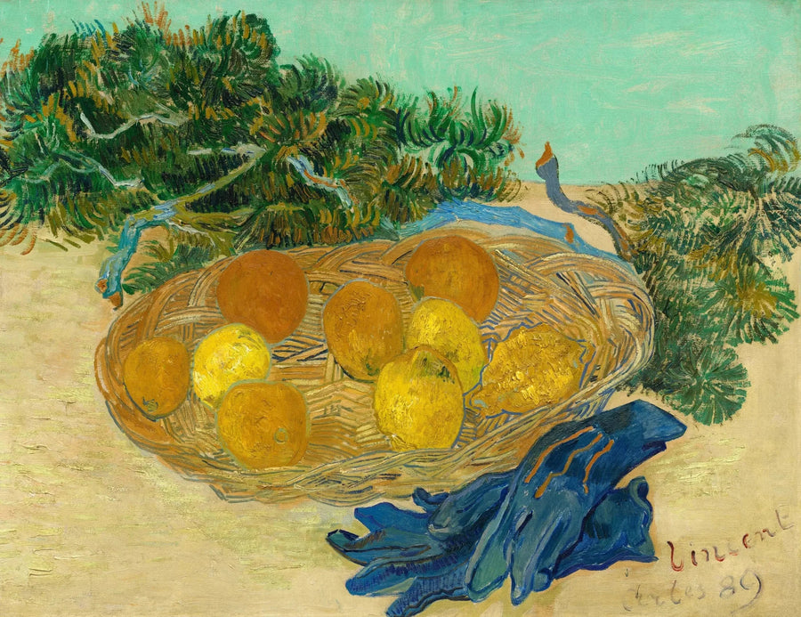 Natura morta di arance e limoni con guanti blu - Vincent van Gogh