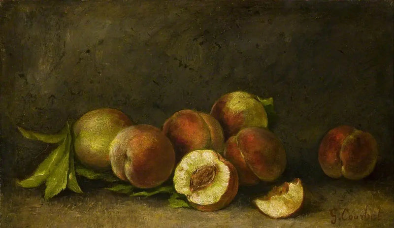 Natura morta di pesche - Gustave Courbet