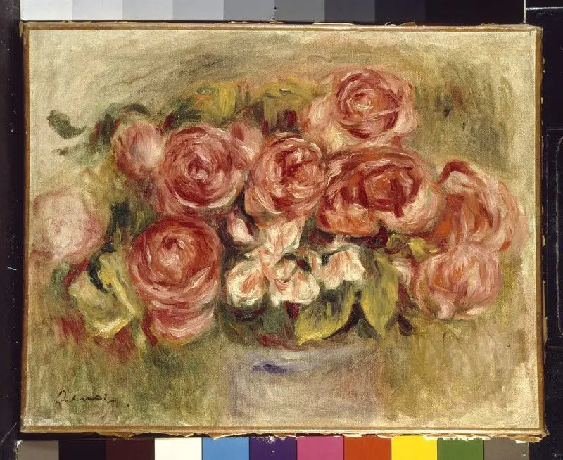 Natura morta di rose in un vaso - Pierre-Auguste Renoir