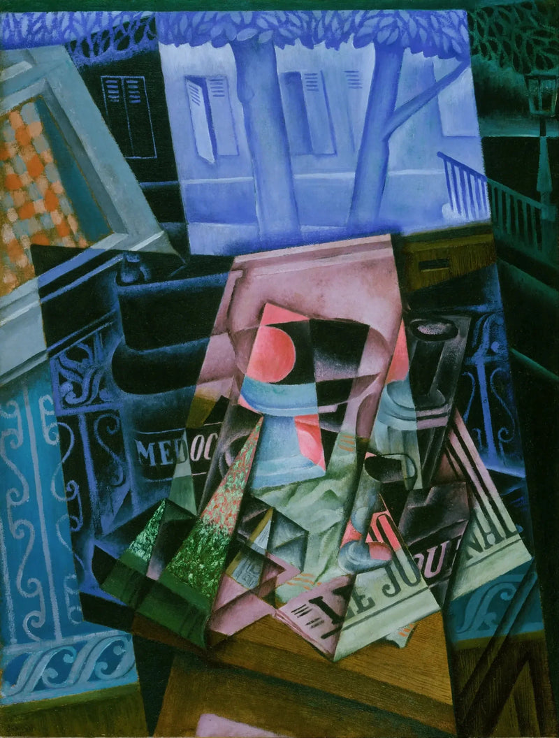 Natura morta di fronte a una finestra aperta, piazza Ravignan - Juan Gris