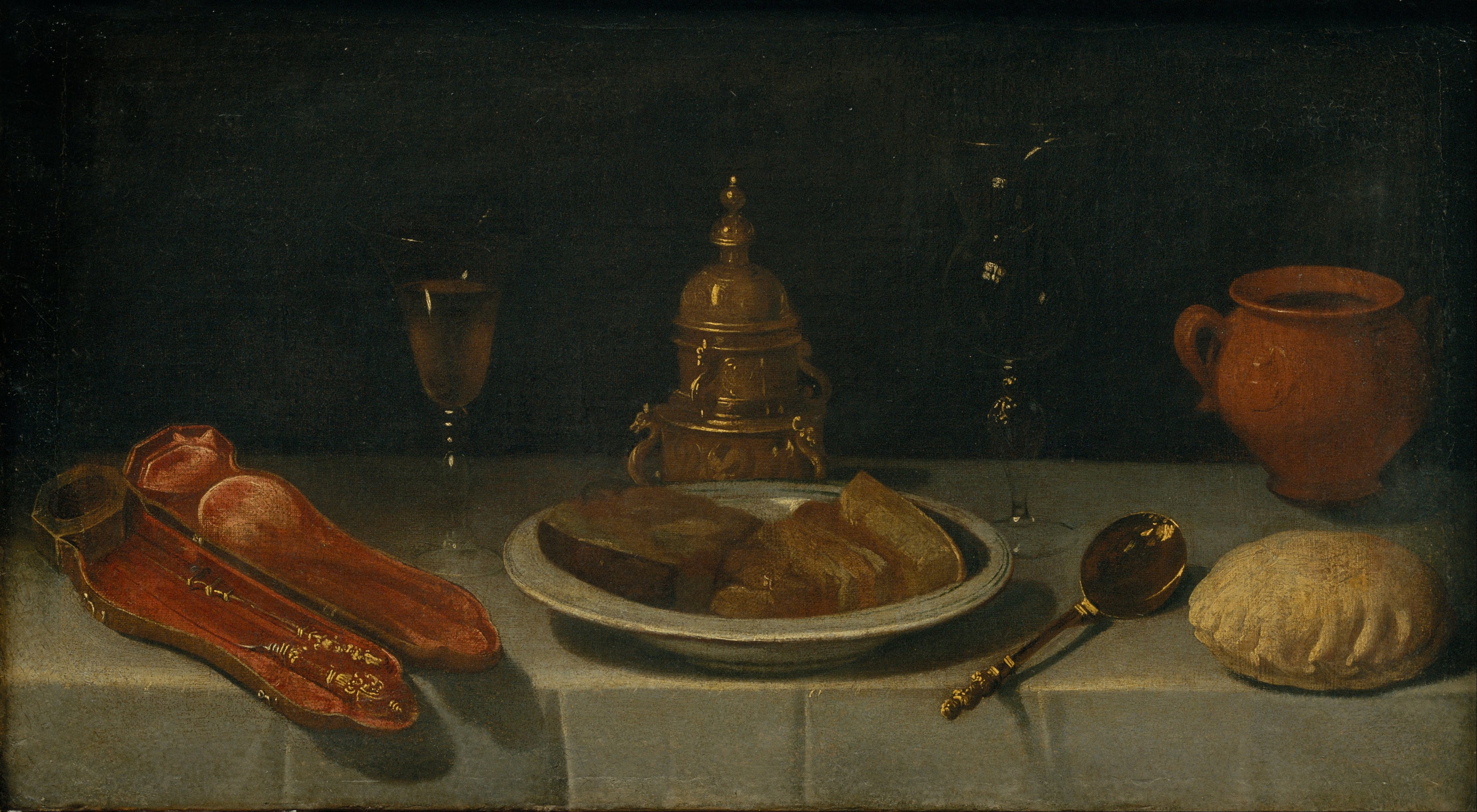 Nature morte et table dressée - Juan van der Hamen image 1 reproduction de peinture à l’huile