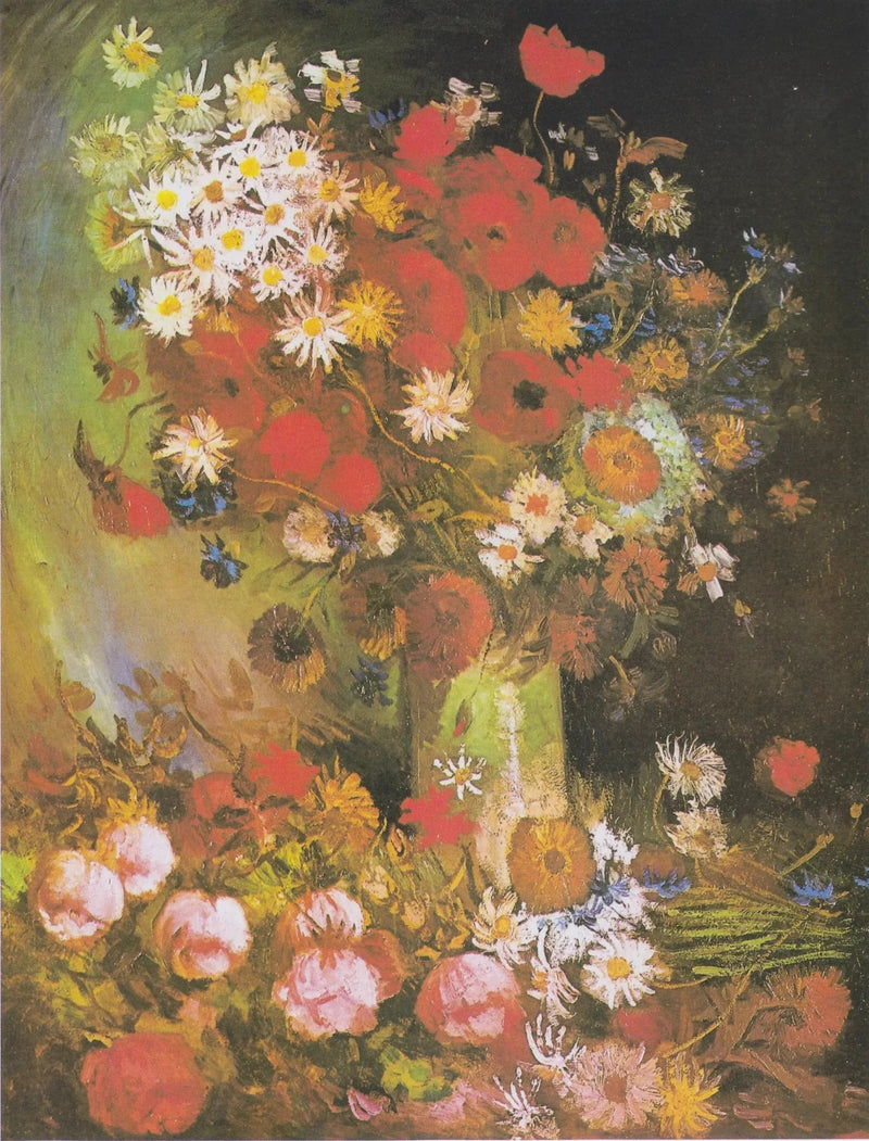 Natura morta con fiori di prato e rose - Vincent van Gogh
