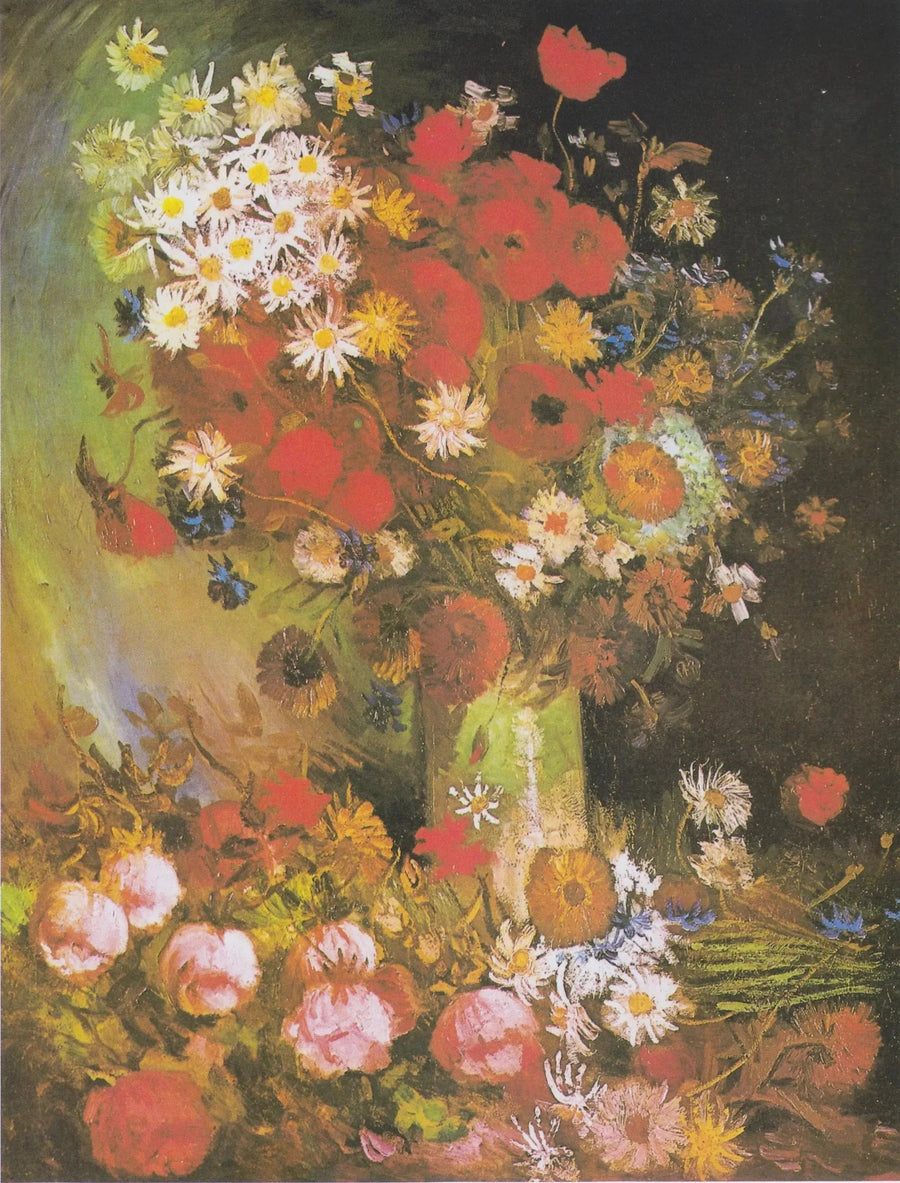 Natura morta con fiori di prato e rose - Vincent van Gogh