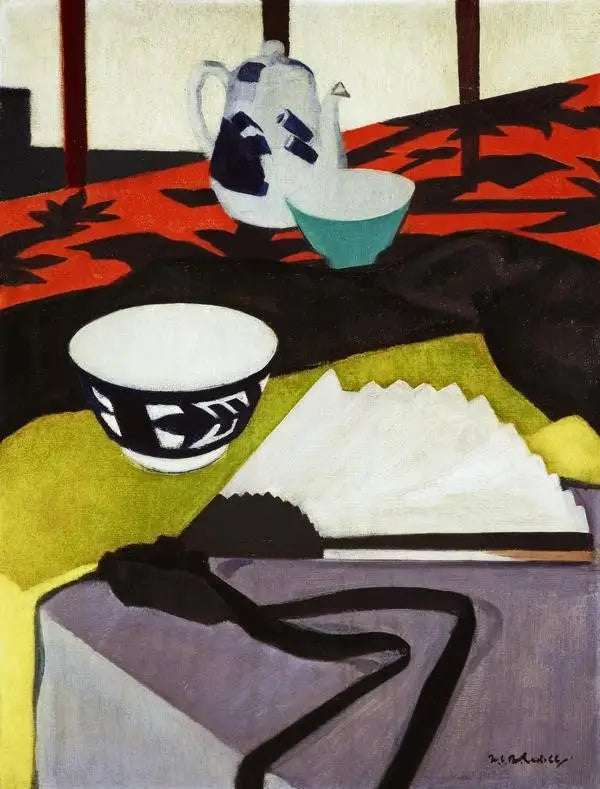 Natura morta (L'ombrello grigio) - Francis Cadell