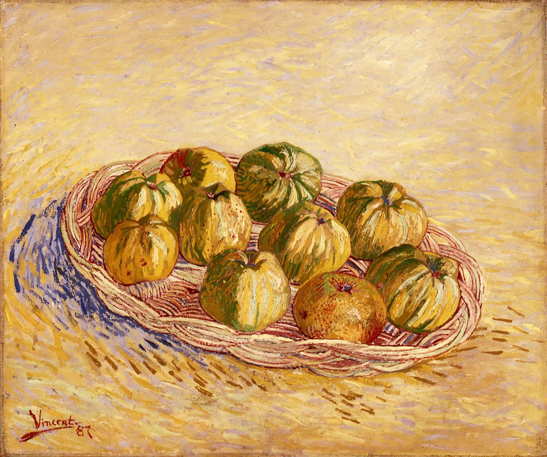 Nature morte, panier de pommes - Vincent van Gogh image 1 reproduction de peinture à l’huile