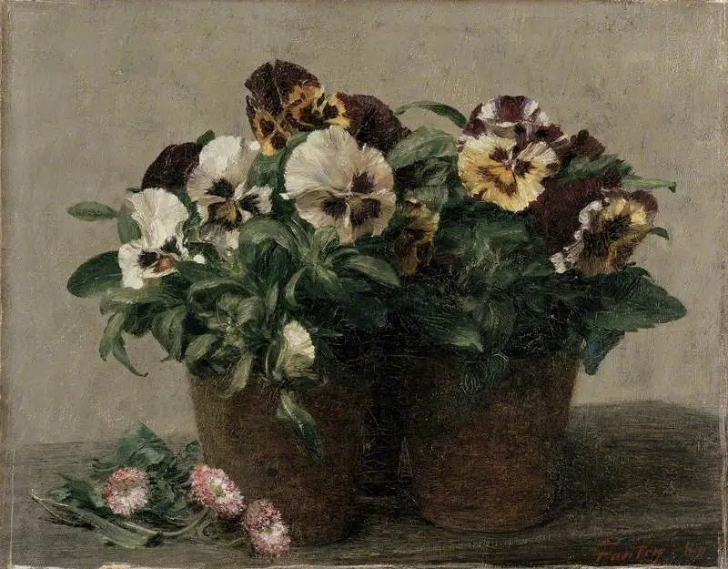 Nature morte : pensieri e margherite - Henri Fantin-Latour
