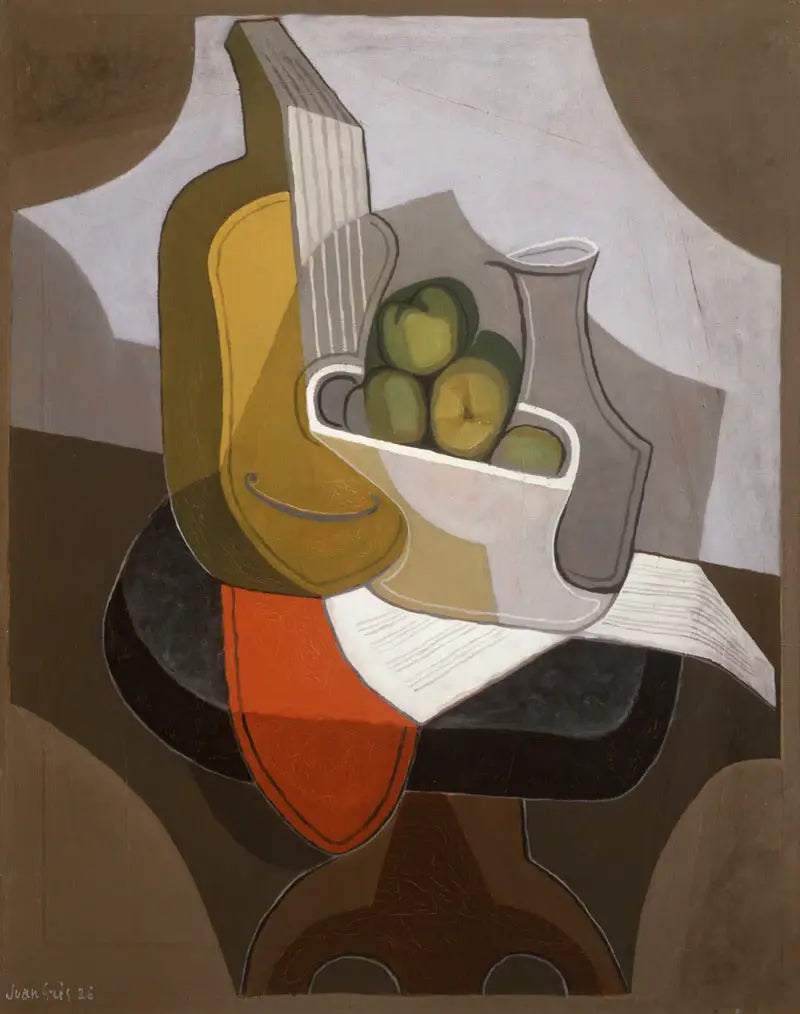 Natura morta: tavolo con tovaglia rossa - Juan Gris