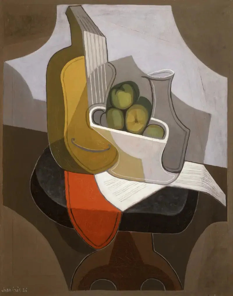 Natura morta: tavolo con tovaglia rossa - Juan Gris