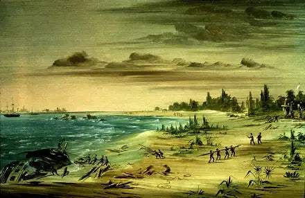 Naufragio dell'Aimable, sulla costa del Texas. 1685 - George Catlin