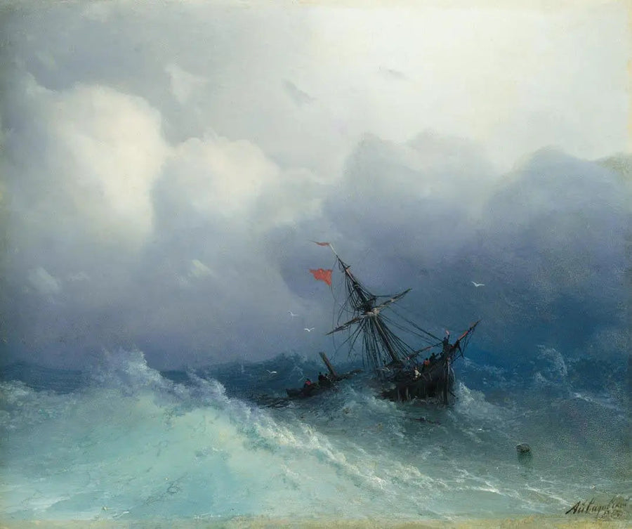 Naufragio su un mare agitato - Ivan Aïvazovski