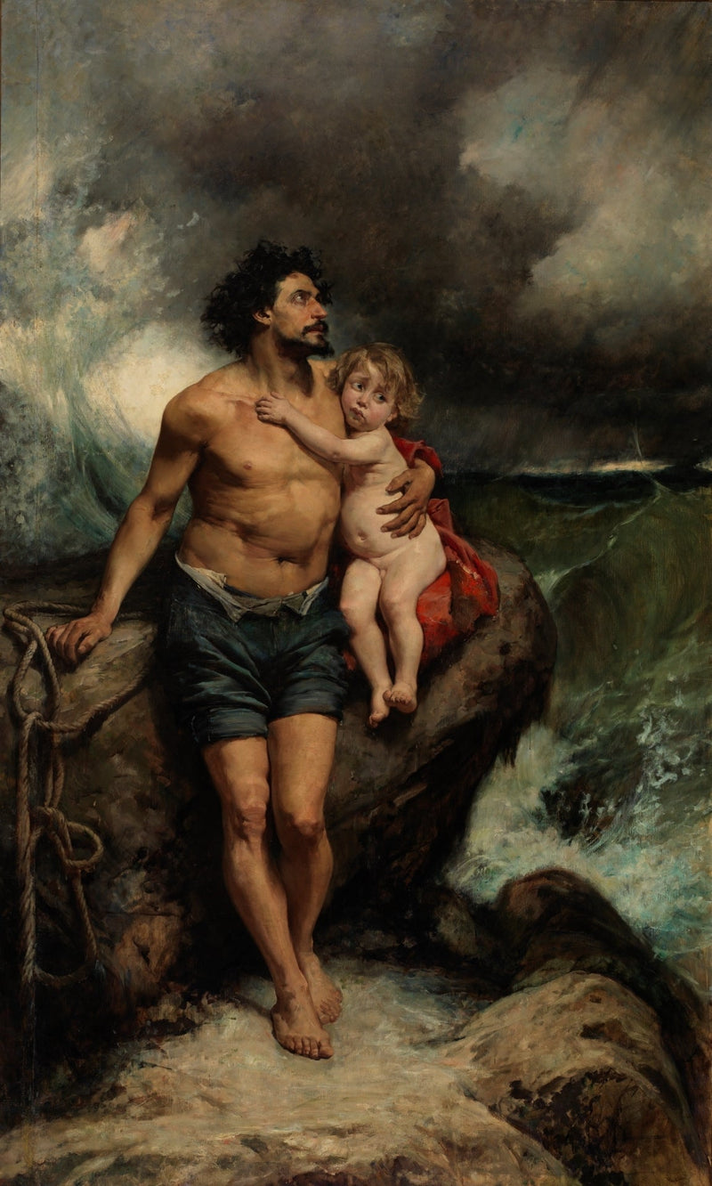 Náufragos - Francisco Pradilla y Ortiz