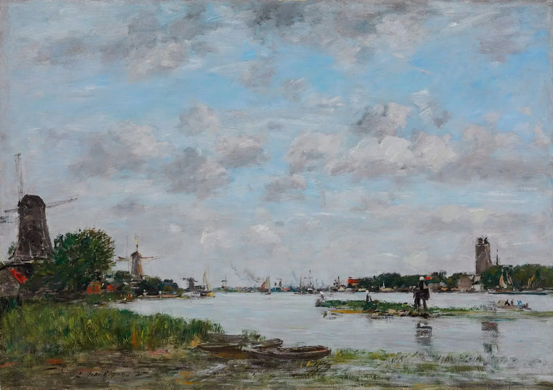 Navigazione sul fiume Oude Maas vicino a Dordrecht - Eugène Boudin