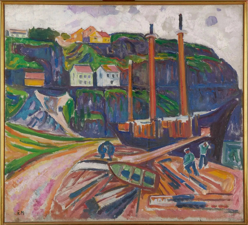 Nave in demolizione - Edvard Munch