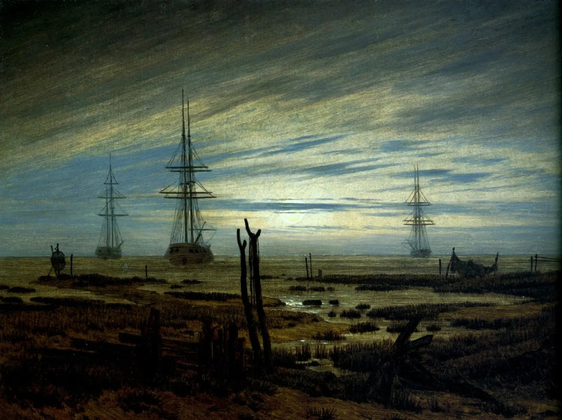 Navi all'ancora - Caspar David Friedrich