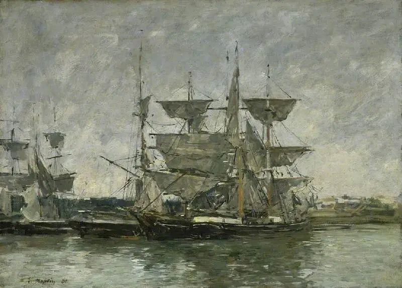 Navi in porto, Deauville - Eugène Boudin