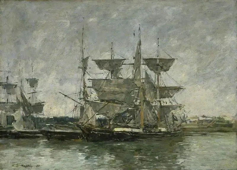 Navi in porto, Deauville - Eugène Boudin