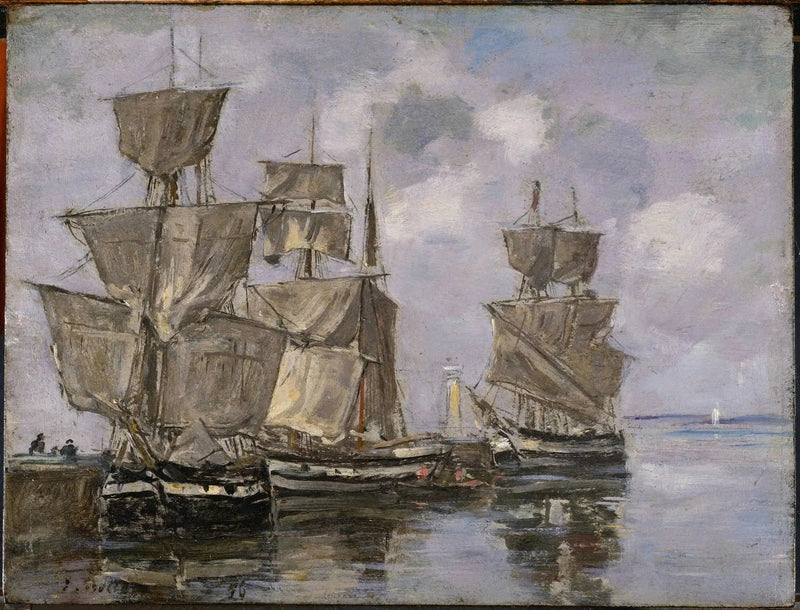 Navi nel Porto di Honfleur - Eugène Boudin