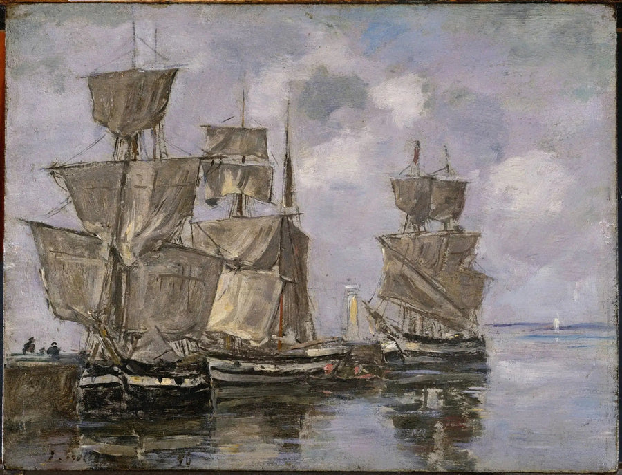 Navi nel Porto di Honfleur - Eugène Boudin