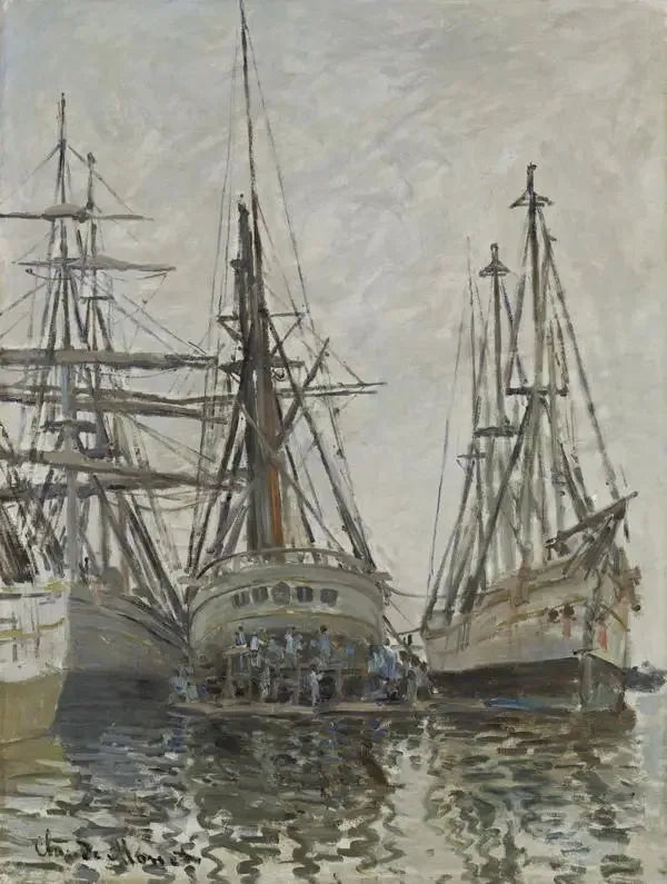 Navires en réparation - Claude Monet image 1 tableau peint à l’huile sur toile