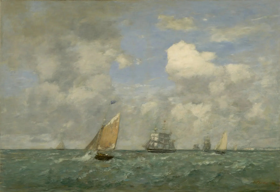 Navi e velieri in partenza da Le Havre - Eugène Boudin
