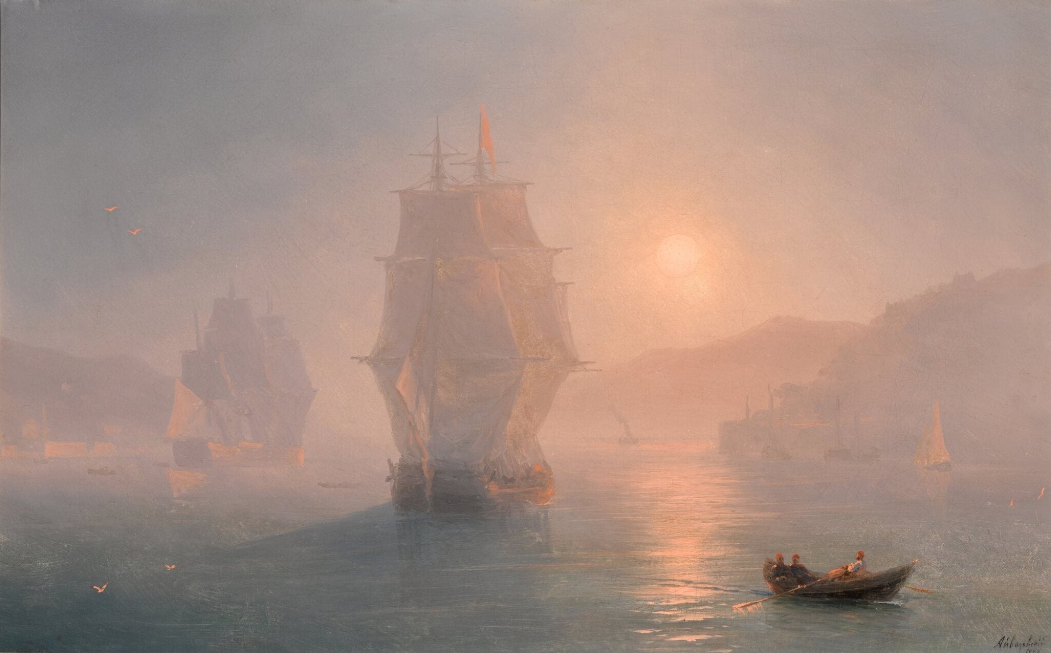 Navires par un matin brumeux - Ivan Aïvazovski - Alpha Reproduction