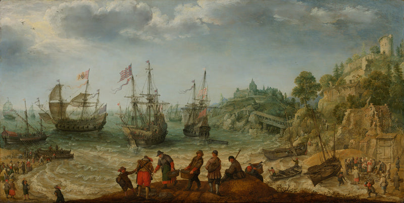 Navires sur une côte rocheuse - Adam Willaerts