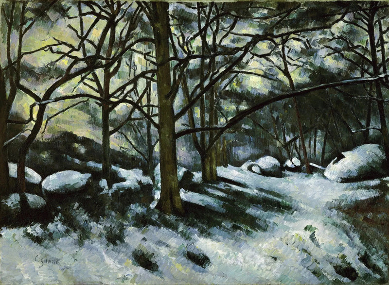 Neve che si scioglie a Fontainebleau - Paul Cézanne
