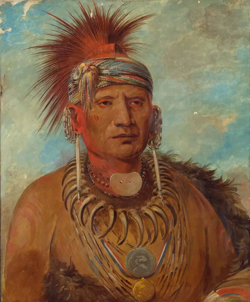 Neu-mon-ya, Pioggia che cammina, Capo della guerra - George Catlin