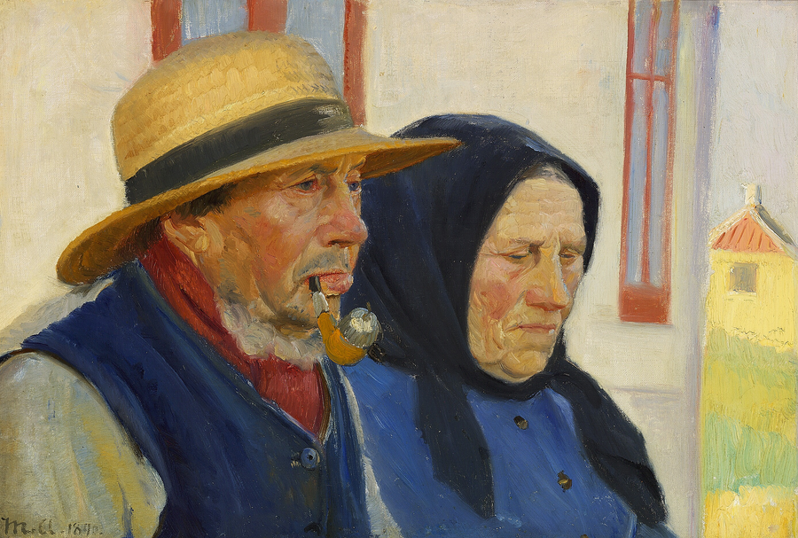 Niels e Ane Gaihede davanti alla loro casa a Sterby. - Michael Peter Ancher