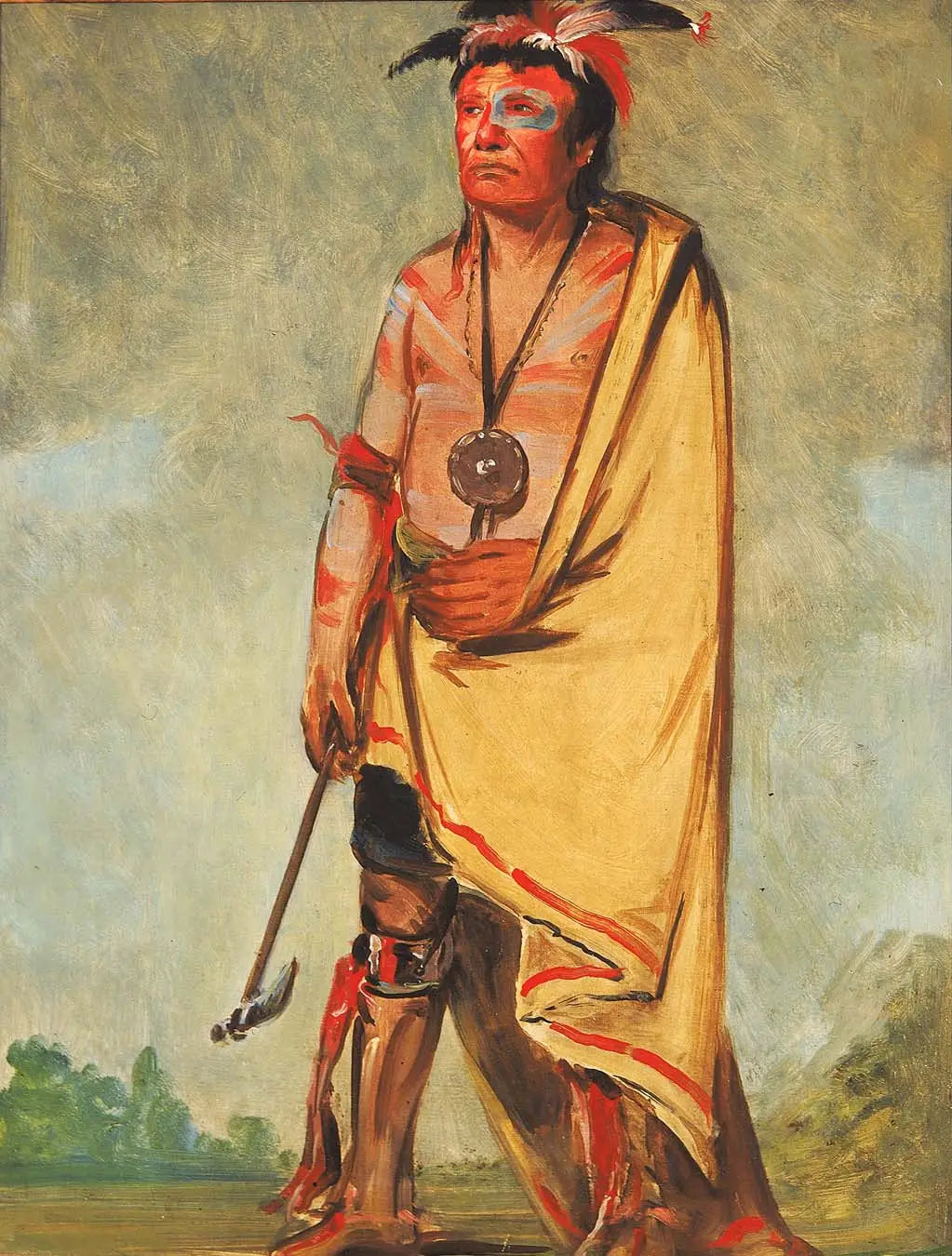 No-ak-chóo-she-kaw Celui qui brise les buissons - George Catlin - Alpha Reproduction