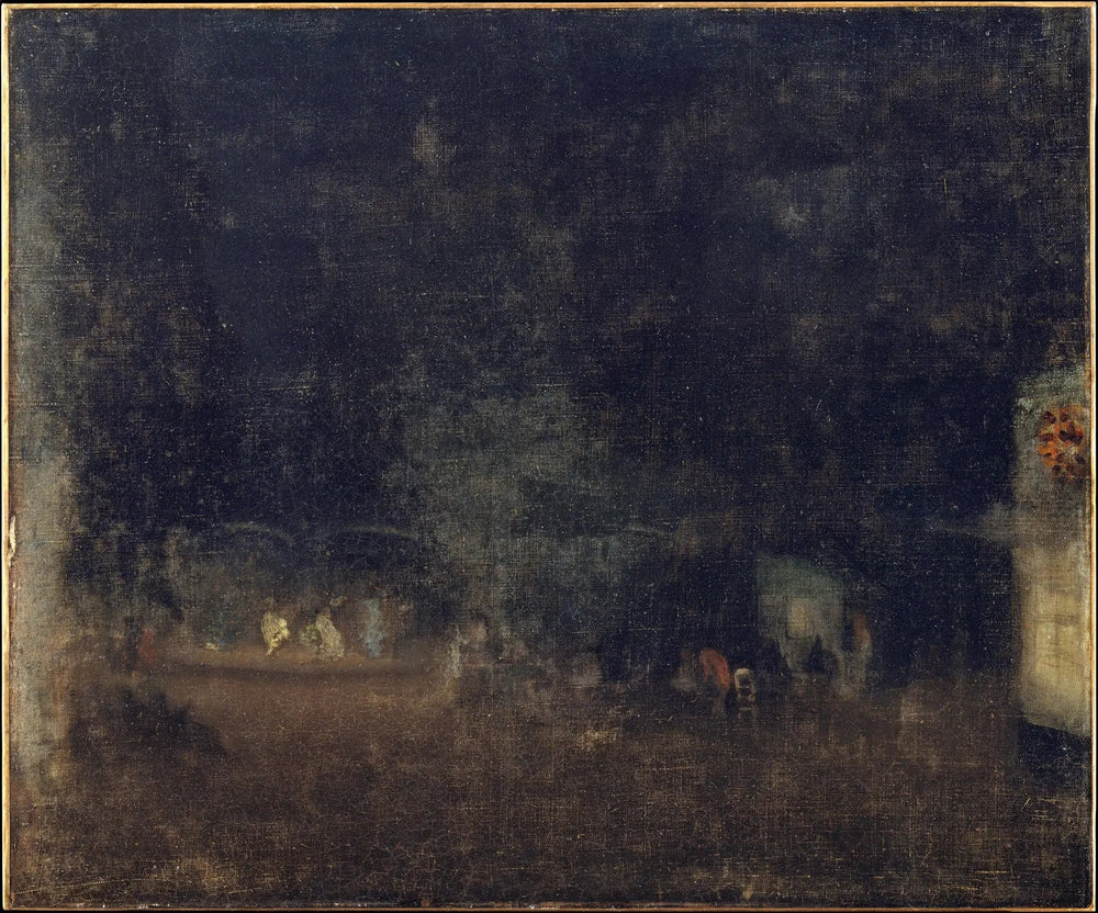 Nocturne en vert et or - James Abbott McNeill Whistler image 1 reproduction de peinture à l’huile