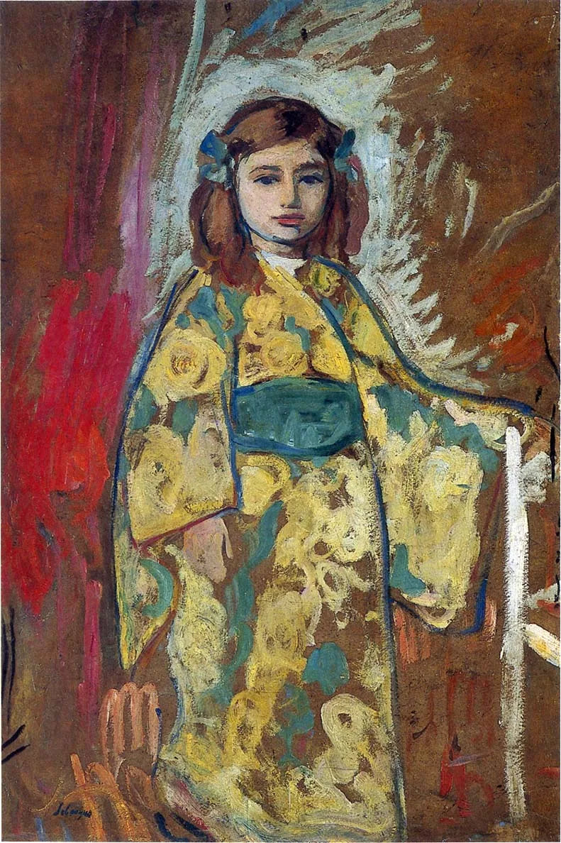 Nono in abito giapponese - Henri Lebasque