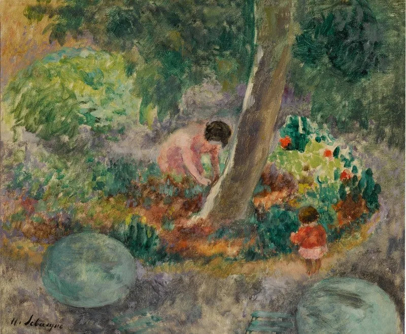Nono e Pierre nel giardino - Henri Lebasque