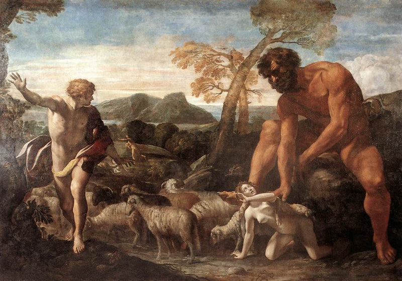 Norandino e Lucina scoperti dall'Orco - Giovanni Lanfranco