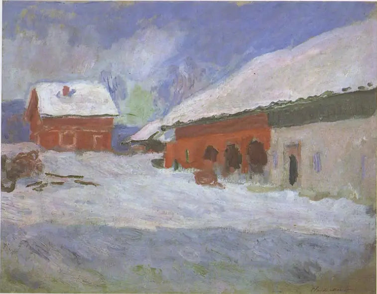 Norvegia, le case rosse a Björnegaard - Claude Monet