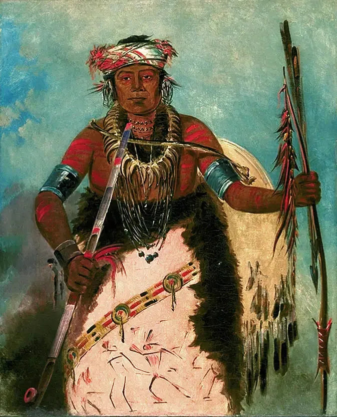Notch-ee-níng-a, Sans Cœur, (chiamato Nuage Blanc), Chef de la Tribu - George Catlin