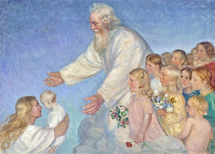 Il Signore accoglie il bambino morto. - Anna Ancher