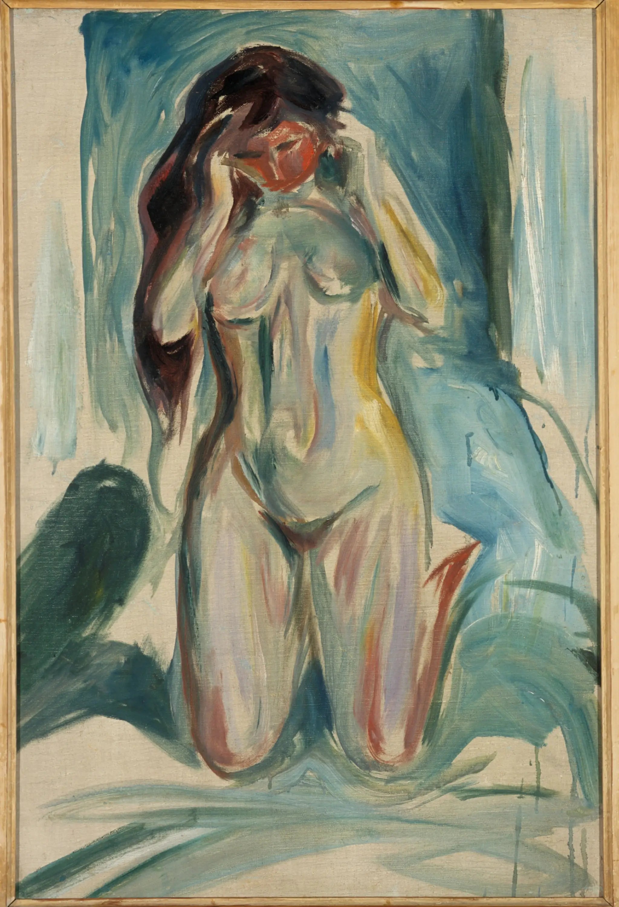 Reproduction du tableau « Nu agenouillé - Edvard Munch » par Alpha Reproduction en peinture à l’huile