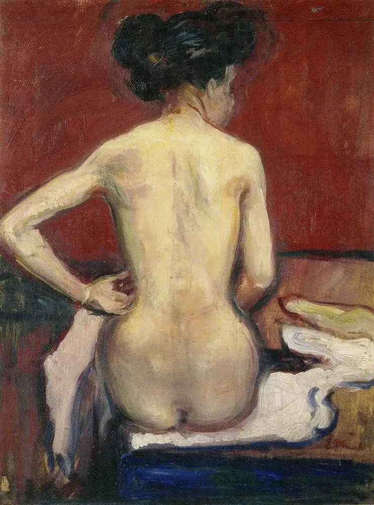 Nu seduto con la testa girata - Edvard Munch