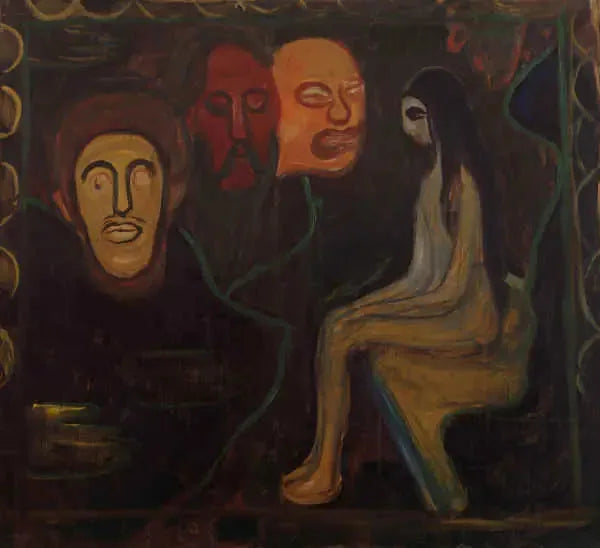 Nu seduto e Tre Teste maschili - Edvard Munch