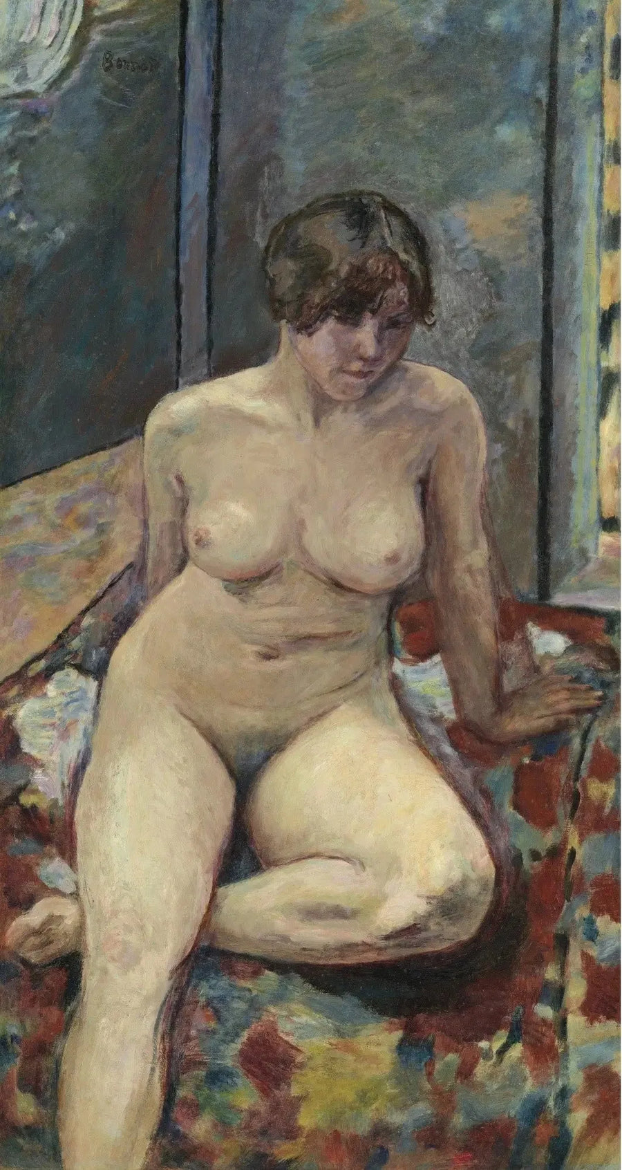 Nu seduto, gamba piegata - Pierre Bonnard