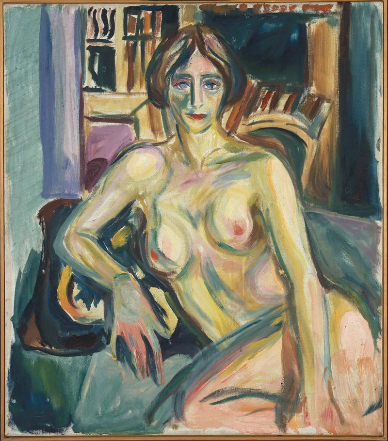 Nu, seduto sul divano - Edvard Munch