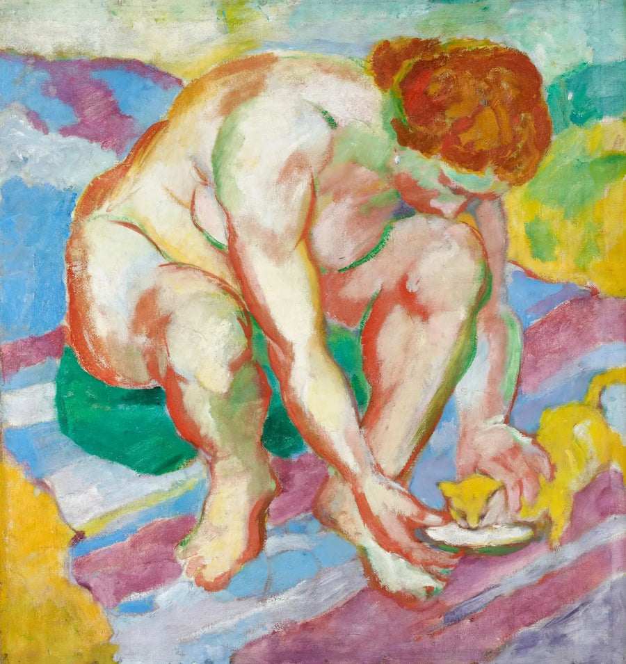 Nudo con gatto - Franz Marc