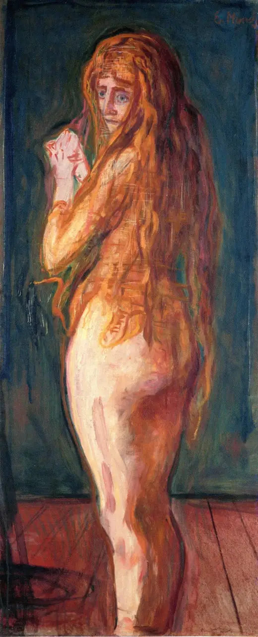 Nudo con lunghi capelli rossi - Edvard Munch